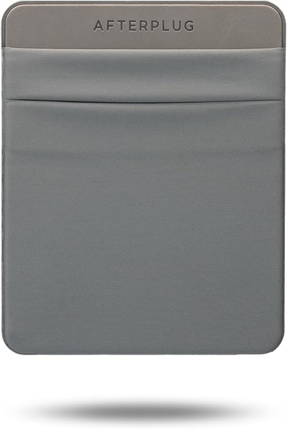 2-Pocket Adhesive Pouch for Laptop, Compatible with External 2.5" HDD, SSD, Magic Mouse, USB Cable and More - Gray
