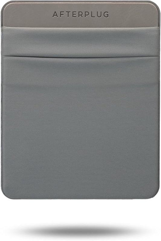 2-Pocket Adhesive Pouch for Laptop, Compatible with External 2.5" HDD, SSD, Magic Mouse, USB Cable and More - Gray