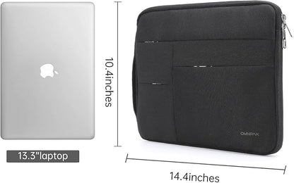 Omnpak for 13.6 inch MacBook Air Case Sleeve Compatible with MacBook 13 inch, 14-inch New MacBook Pro M5/M4/M3/M2/M1 Pro/Max, Water Repellent Laptop Case with Handle