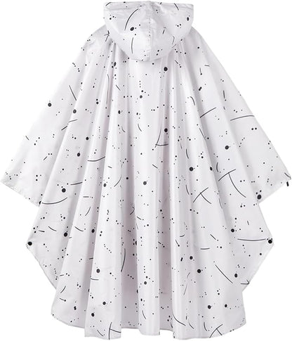 Fashion Hooded Rain Poncho Waterproof Raincoat Jacket with pocket for Women/Men/Adult