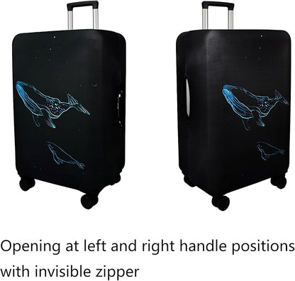 WUJIAONIAO Travel Luggage Cover Baggage Suitcase Cover Protector Skins 18-32 Inch (dolphin, XL (for 29-32 inch luggage))