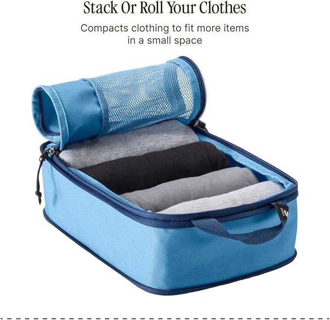Eagle Creek Pack-It Isolate Compression Cube - Lightweight Compression Cube for Optimizing Luggage Space - Easy-Grab Zipper - Convenient Top Handle - Recycled Materials - Small