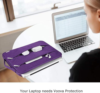 Voova 13 13.6 Inch Laptop Sleeve Case Compatible with MacBook Air 13 M1/M2/M3/M4 2020-2025, MacBook Pro 13/14, IPad Air/Pro 13, Waterproof Slim Computer Bag Cover with Handle, Purple