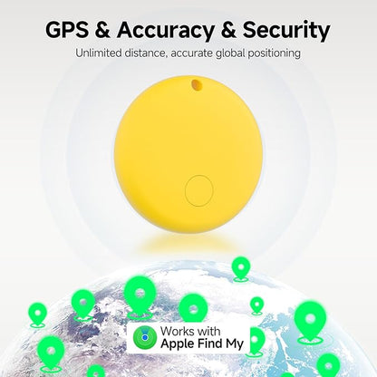 JTD Air Tracker Tags 4 Pack for Find My, 2025 Upgraded with IP68 Waterproof Item Finder with Left-Behind Alert, 4 Colors for Keys, Luggage, Backpack, Wallet. iOS Only.