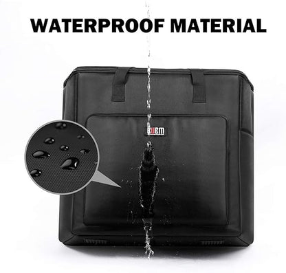 BUBM Desktop Computer Carrying Case, Padded Nylon Carry Tote Bag for Transporting Computer Tower PC Chassis, Keyboard, Cable and Mouse…