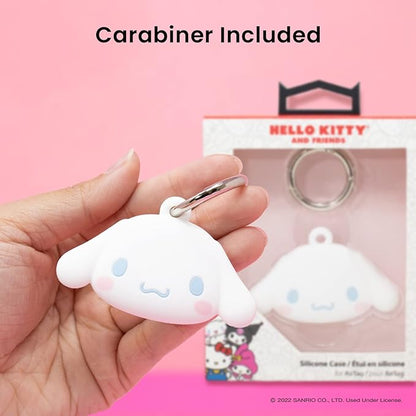 iFace Sanrio Friends Special Edition Silicone Protective Cover [ Compatible with Apple AirTag ][Cute Character Case] [Carabiner Keychain Clip Included] - Cinnamoroll