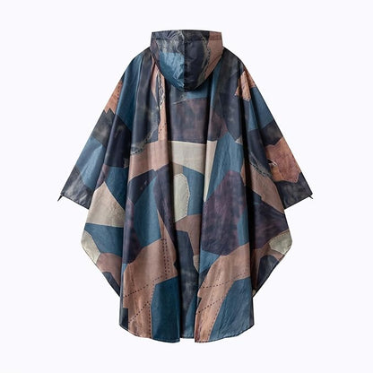 Hooded Rain Ponchos for Adult - Rain Coat and Rain Jacket with Waterproof Pocket and Zipper