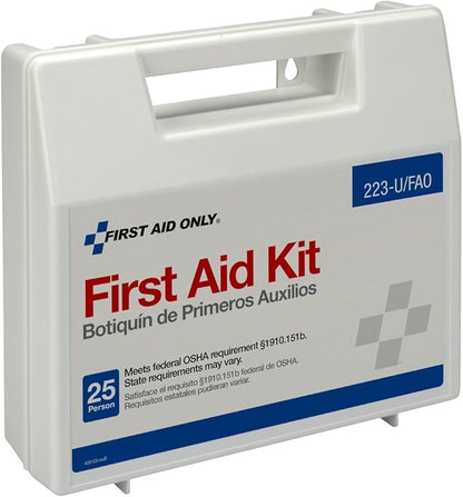 First Aid Only 223-U 25 Person Bulk First Aid Kit, 106-Piece Kit, White (Pack of 2)