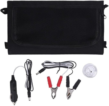 30W Foldable Solar Panel Charger, Dual USB, IP65 Waterproof Portable Solar Charger for Phone Tablet Camera Power Bank, Camping Hiking Outdoor