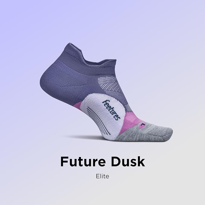 Feetures Elite Light Cushion No Show Tab Athletic Ankle Socks - Sport Sock with Targeted Compression