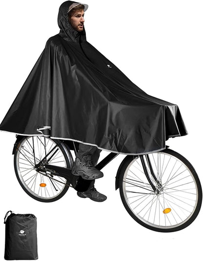 ANYOO Waterproof Rain Poncho Bike Bicycle Rain Capes Lightweight Compact Reusable for Adults