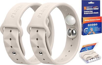 Morning Sickness Relief Wristbands Motion Sickness Bands for Adults Sea Sickness Wristbands for Cruise Travel Nausea Relief of Headaches, Insomnia, Anxiety and Queasinesss-Star Light