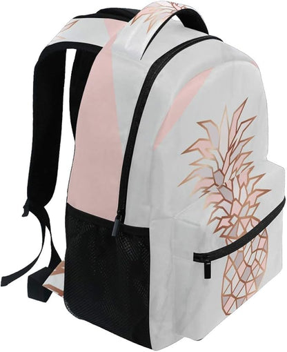 ALAZA Pineapple Marble Large Backpack Laptop School Bag with Multiple Pockets