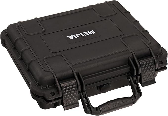 MEIJIA All Weather Waterproof Hard Camera Case,Hard Case,With Customized Fit Foam Included, Elegant Black,Fit for Drones,camera,lens (13.39"x11.61"x3.93")