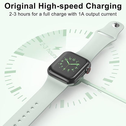2Pack Green for Apple Watch Charger USB Magnetic Wireless Fast iWatch Charger Portable Compatible with iWatch Ultra/Series 9/8/7/6/SE/SE2/5/4/3/2/1-[3.3FT]