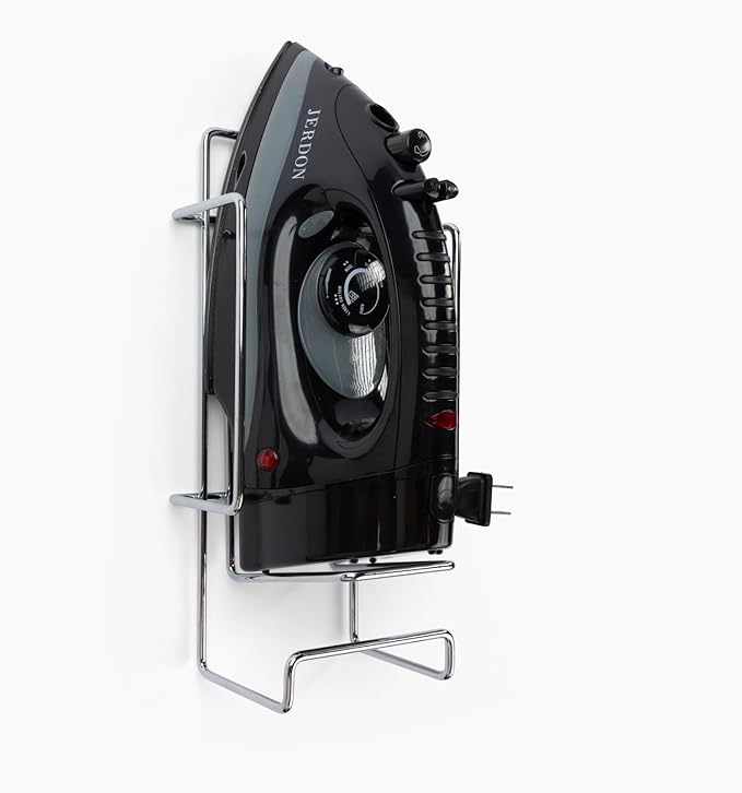 Jerdon Hotel Iron with Retractable Cord - Mid-Size, Black Clothing Iron - Dual Auto Shut-Off - 7-Foot Retractable Cord - 1200 Watts - J913B