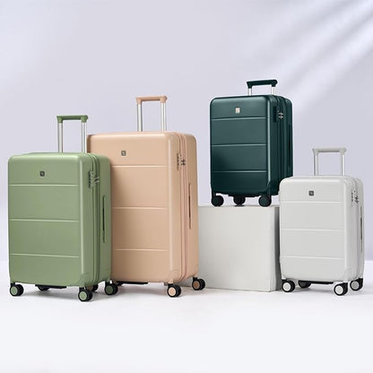 Hanke Expandable 26 Inch Luggage with Spinner Wheels, Hardside Large Suitcase, All-PC Hard Shell Travel Luggage, TSA Lock, Lightweight Durable Checked-Medium (Cuba Sand, 93L)