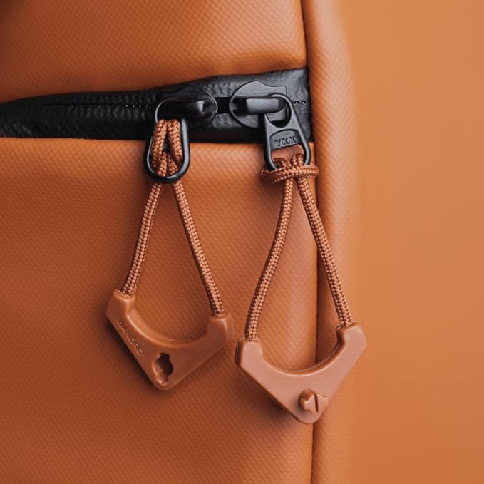 WANDRD Worryless™ Locking Zipper Pullers - Secure Your Travel Essentials - Zipper Locks for Travel Gear (Sedona Orange)