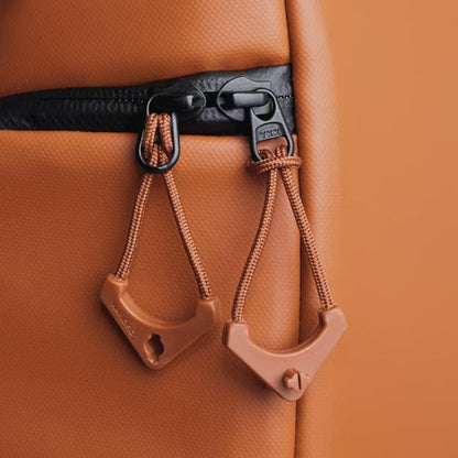 WANDRD Worryless™ Locking Zipper Pullers - Secure Your Travel Essentials - Zipper Locks for Travel Gear (Sedona Orange)