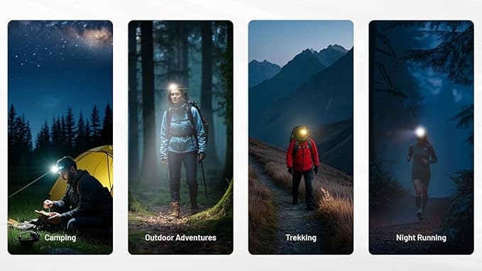 Nitecore NU25 400 UL Ultra Lightweight Headlamp, 400 Lumen USB-C Rechargeable for Backpacking, Camping and Running (MCT Yellow)