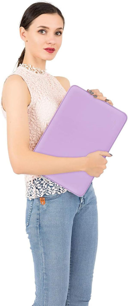 MOSISO Laptop Case 13.3 inch, 13-13.3 inch Laptop Sleeve Bag Compatible with MacBook Air/Pro 13/Pro 14 M5 M4 M3 M2 M1, HP Dell ASUS Lenovo, Neoprene Computer Sleeve Bag with Small Case, Purple