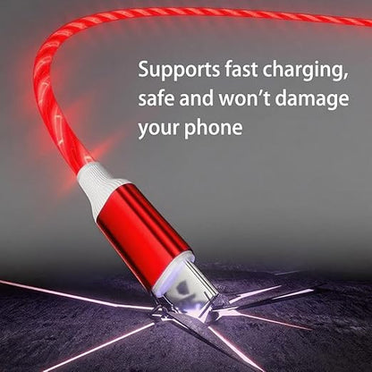 USB Cable PD Fast Charger Lighted Up (USB A to C Red),Mobile Phone Data Cable, Charging Cable, Supports Data Transfer, 39-inch, TPE Material, Compatible with Almost All Type-C Devices.