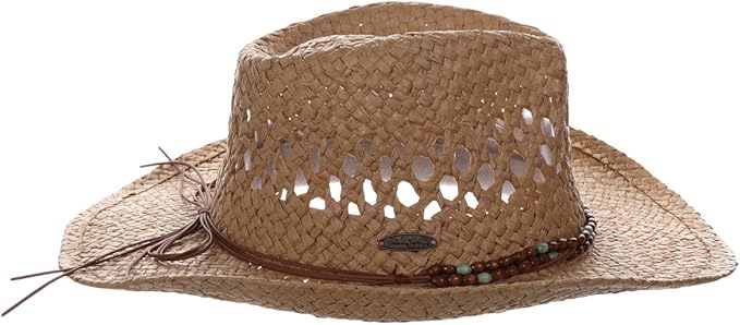 Panama Jack Drifter Sun Hat - Toyo Straw, 3 1/4" Shapeable Brim