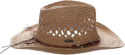 Panama Jack Drifter Sun Hat - Toyo Straw, 3 1/4" Shapeable Brim