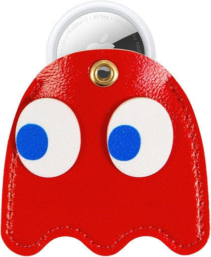 Sonix Keychain Case Compatible with Apple AirTag | Protective AirTag Cover Keychain Charm | Pac-Man Classic - Blinky (Red)