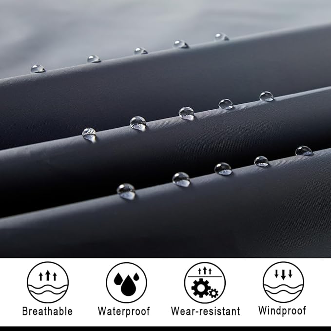 Hooded Rain Poncho for Adult, Waterproof Lightweight Raincoat for Hiking Camping
