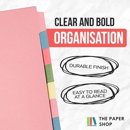 [3 Pack] Binder Dividers with Tabs A4 10 Part | DIviders for 3 Ring Binder | Perfect for Organizing Pages in 3 Ring Binder Dividers with tabs, Each Set Includes Tab Dividers - The Paper Shop