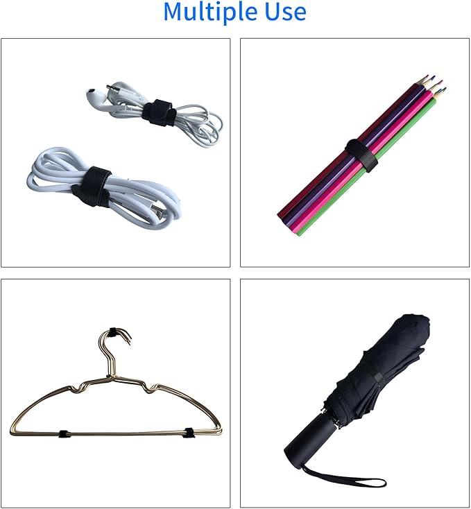 8 Inches Multi-Colour Reusable Cable Ties Cord Straps Multi-Purpose Wire Ties Cord Wrap Hook and Loop Organizer Cable Management,Adjustable Cord Ties for Organizing Home,Office,Data Centers,56 PCS