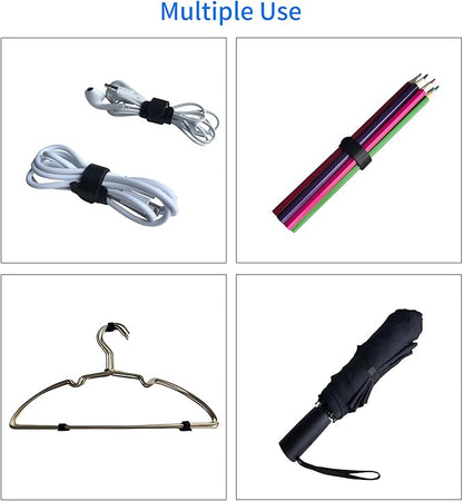 8 Inches Multi-Colour Reusable Cable Ties Cord Straps Multi-Purpose Wire Ties Cord Wrap Hook and Loop Organizer Cable Management,Adjustable Cord Ties for Organizing Home,Office,Data Centers,56 PCS