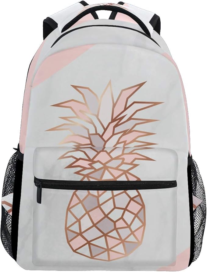 ALAZA Pineapple Marble Large Backpack Laptop School Bag with Multiple Pockets