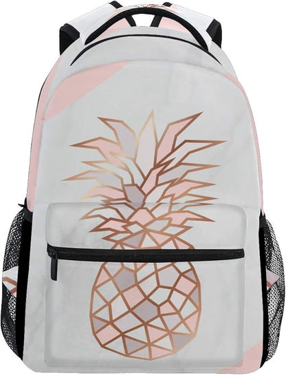 ALAZA Pineapple Marble Large Backpack Laptop School Bag with Multiple Pockets