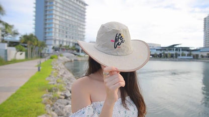 The Life Western Cowboy Hat, Sand Color, with Travel Storage Bag
