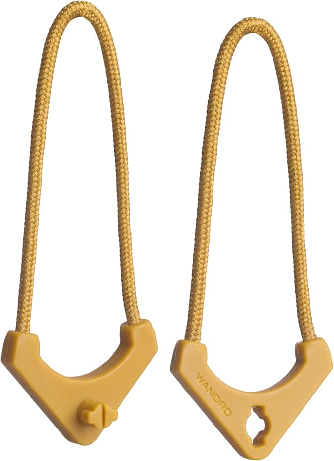 WANDRD Worryless™ Locking Zipper Pullers - Secure Your Travel Essentials - Zipper Locks for Travel Gear (Dallol Yellow)