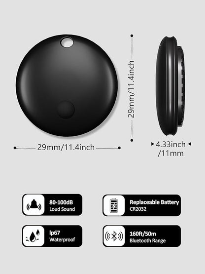Tracker Tags, Item Finder Work with Apple Find My (iOS Only), Tracking Device Locator Smart Tag for Luggage, Keys, Wallet, Bike, Bags (Multi-Color, 4 Pack)