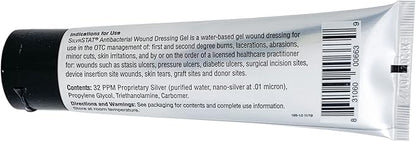 SilvrSTAT First Aid Kit Gel, 32 PPM Silver Healing Wound Dressing Solution, SilverSol Ag₄O₄ Particles, 3 oz
