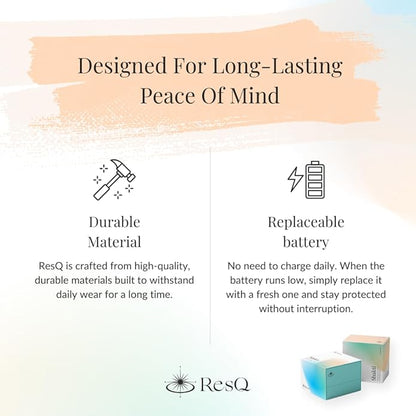 ResQ GPS Tracking Jewelry – Smart SOS Bracelet with One-Tap Alert, Live GPS Location Sharing, Voice Recording & Hidden Tracker for Personal Safety with 24×7 Live Human Assistance (Murin dark Blue)