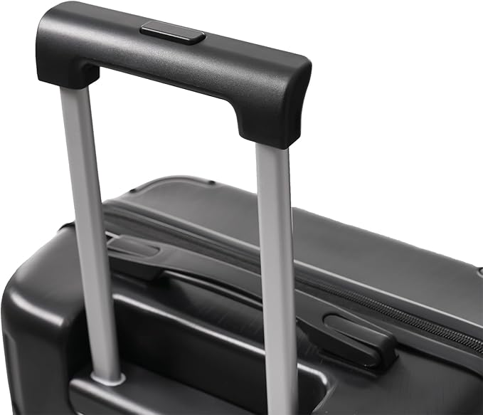 20in Carry On Luggage Hardshell Suitcase with Spinner Wheels Lightweight Lugagge Design Waterproof Durable for Travel (Black)