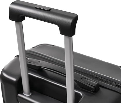 20in Carry On Luggage Hardshell Suitcase with Spinner Wheels Lightweight Lugagge Design Waterproof Durable for Travel (Black)