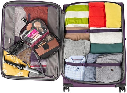 Travelpro Tourlite Softside 2-Piece Set, Expandable Luggage, 4 Spinner Wheels, Lightweight Suitcase, 21" Carry-On, 29 Check Large, Deep Purple
