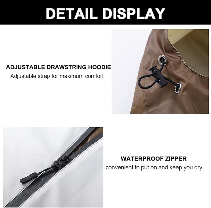 Fashion Hooded Rain Poncho Waterproof Raincoat Jacket with pocket for Women/Men/Adult