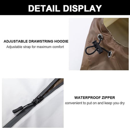 Fashion Hooded Rain Poncho Waterproof Raincoat Jacket with pocket for Women/Men/Adult