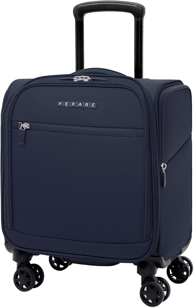 Verage Underseat Carry On Luggage with Wheels & USB Port,14 inch Wheeled Spinner Bag Carry-on Luggages for Airlines, Lightweight Suitcase Men Women, Pilots and Crew (14.5-Inch Plus Underseat Pro)
