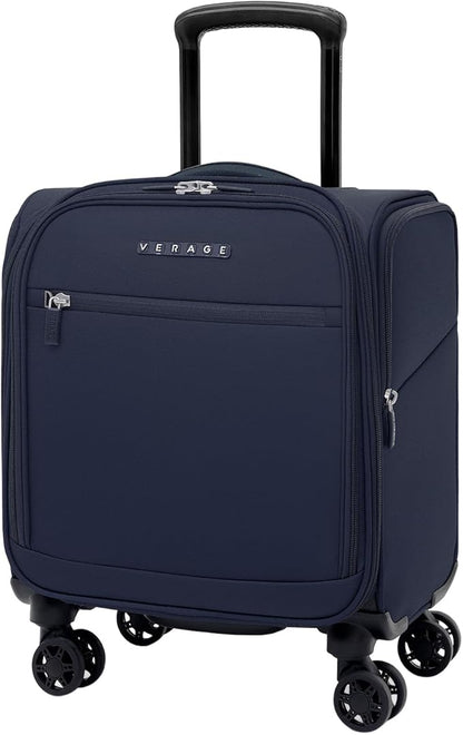 Verage Underseat Carry On Luggage with Wheels & USB Port,14 inch Wheeled Spinner Bag Carry-on Luggages for Airlines, Lightweight Suitcase Men Women, Pilots and Crew (14.5-Inch Plus Underseat Pro)