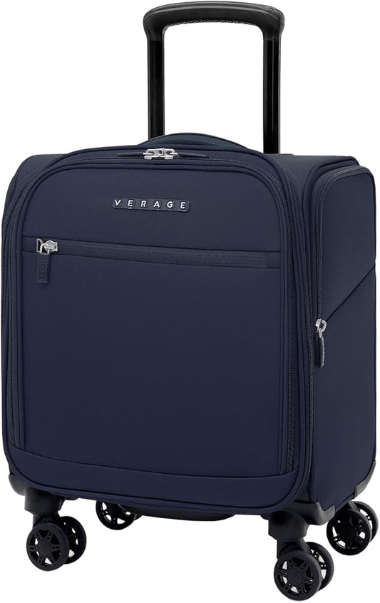 Verage Underseat Carry On Luggage with Wheels & USB Port,14 inch Wheeled Spinner Bag Carry-on Luggages for Airlines, Lightweight Suitcase Men Women, Pilots and Crew (14.5-Inch Plus Underseat Pro)