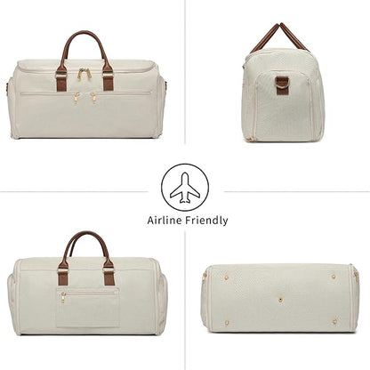 Carry On Garment Bag for Travel, Convertible Travel Garment Bag for Men Women, 2 in 1 Hanging Suitcase Suit Business Travel Bag