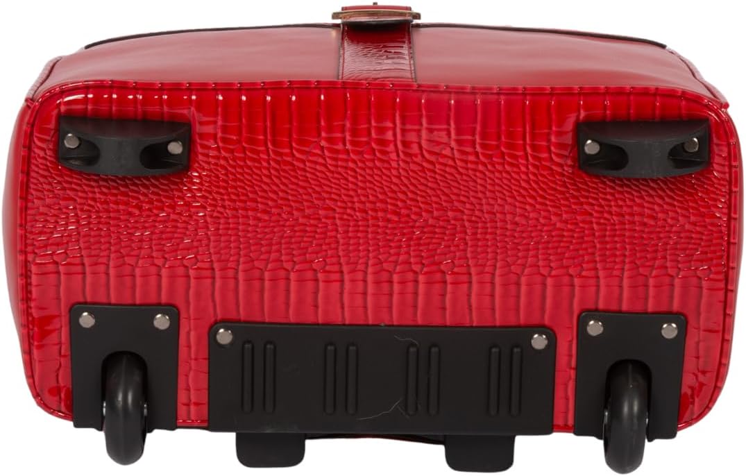 JKM and Company Alligator Compatible With Computer iPad, Laptop Tablet Rolling Tote Bag Briefcase Carryall Bag